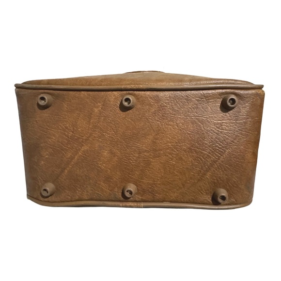 AMERICAN TOURISTER • Vintage Camel Leather Carry-On Bag Luggage Overnight - Picture 12 of 13